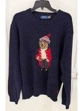 Polo Ralph lauren Men's Polo Bear Cotton-Cashmere Sweater Pullover Sz XXL EUC